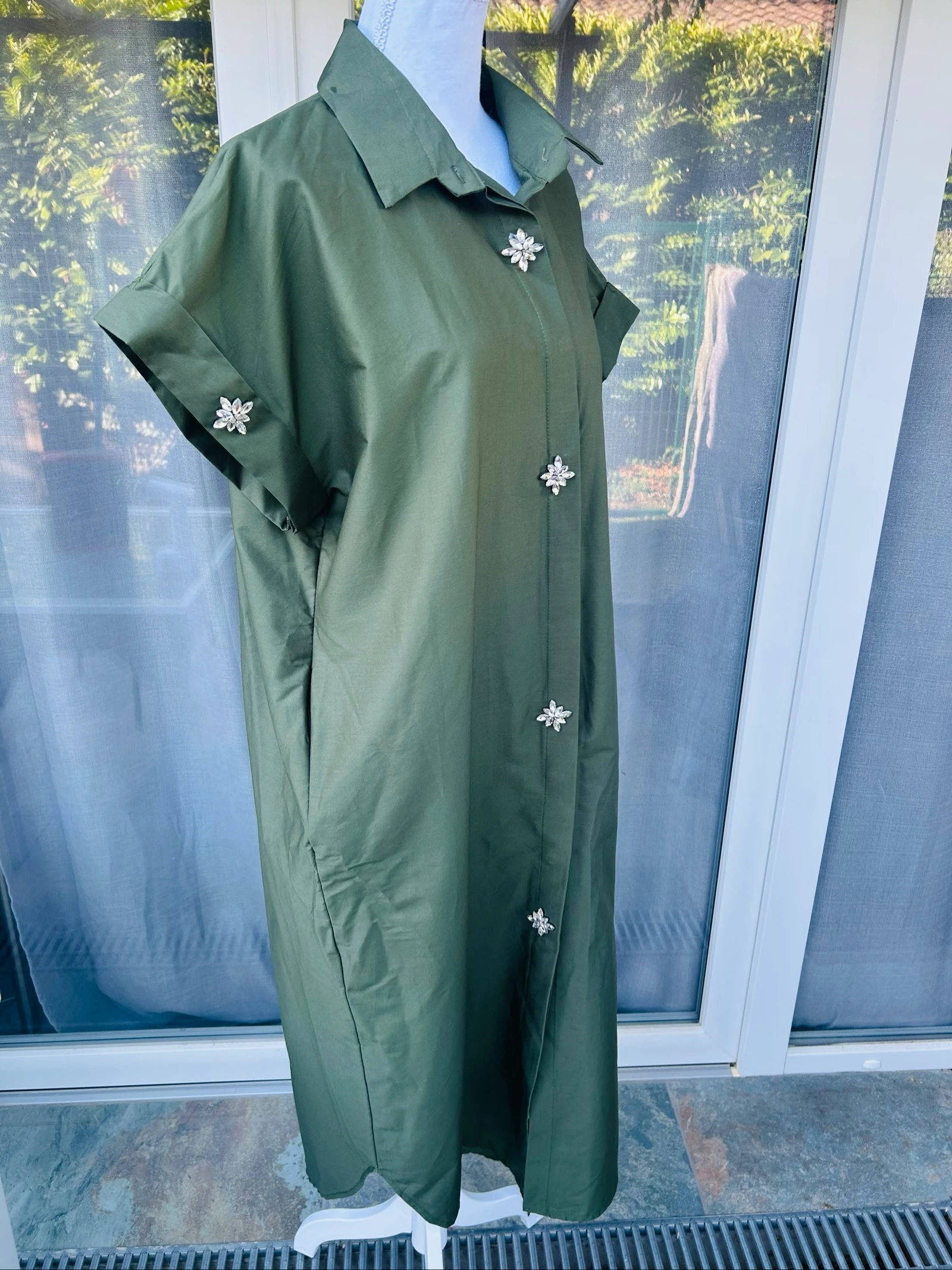 Khaki bohemian diamonds dress – photo 6